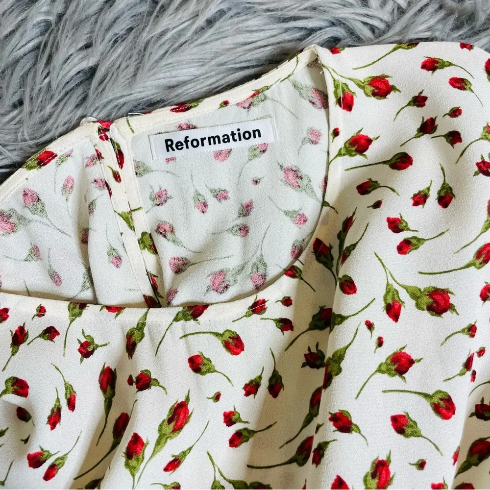 Reformation mini rose print dress - Picture 8 of 15
